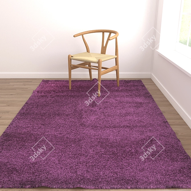 Versatile Rug Set: 6 Stunning Designs 3D model image 3