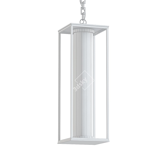 Sleek Outdoor Pendant Light 3D model image 2