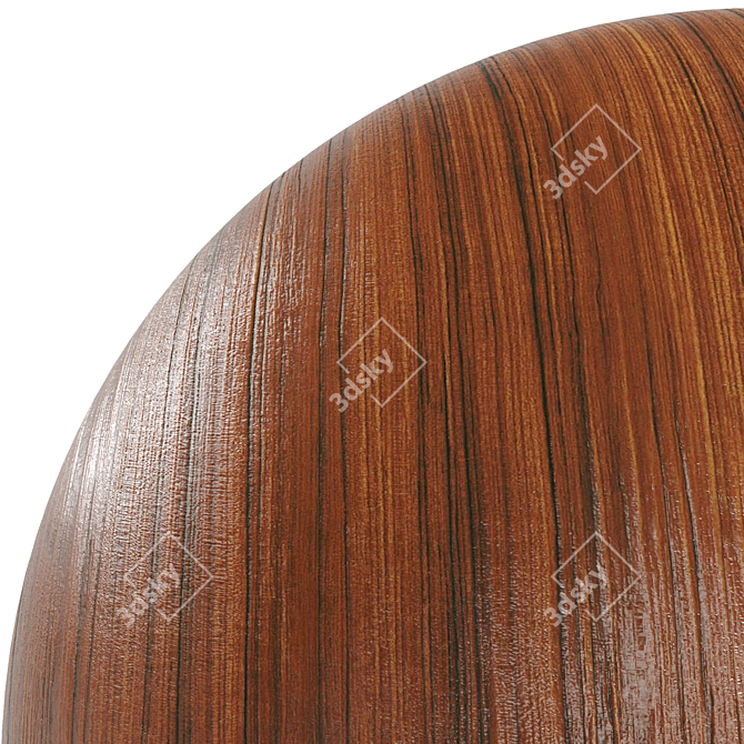 Dark Cherry Wood | PBR Material 3D model image 4