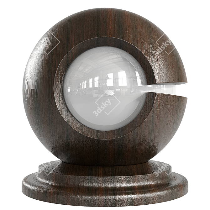 Elegant Dark Wenge Wood Texture 3D model image 3