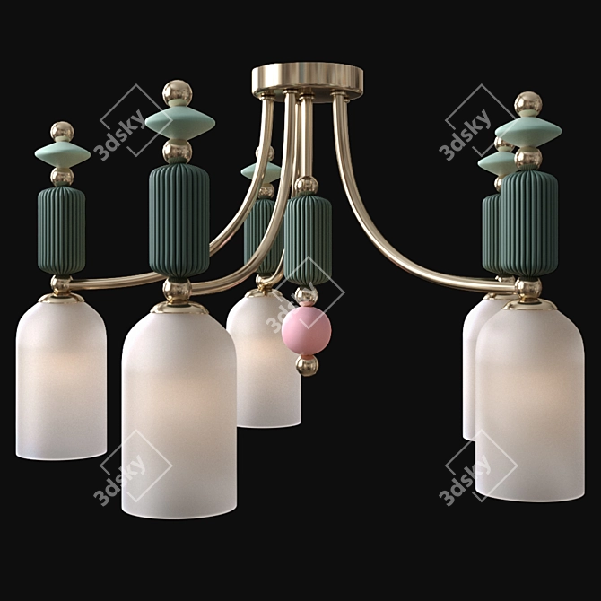 Odeon Light 4861/5C CANDY - Classic Ceiling Chandelier 3D model image 1