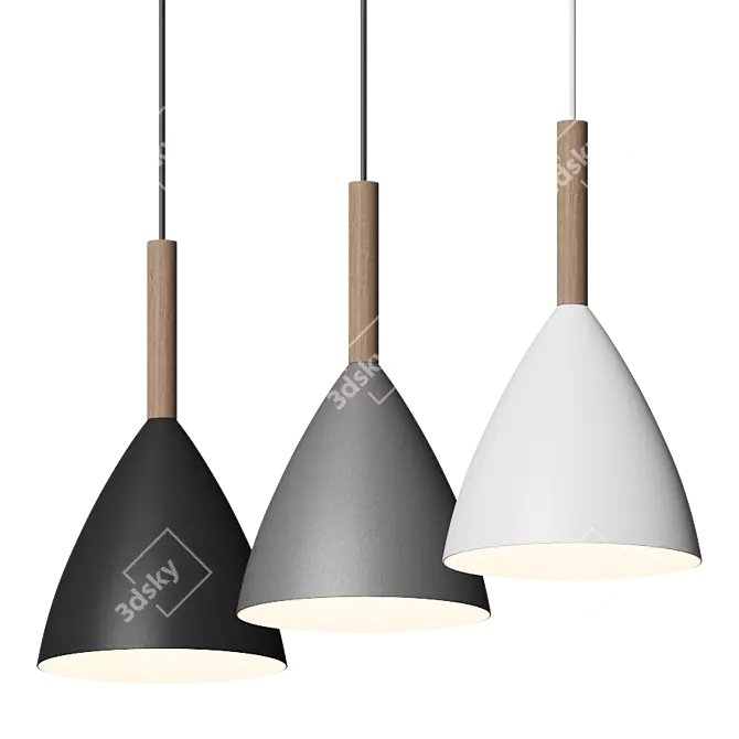 Minimalist Kitchen Pendant - 200mm 3D model image 2