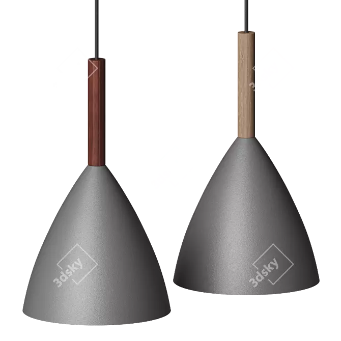 Minimalist Kitchen Pendant - 200mm 3D model image 3