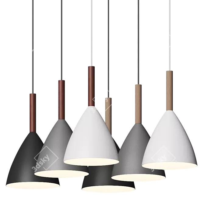 Minimalist Kitchen Pendant - 200mm 3D model image 5