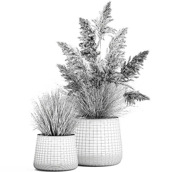 Exotic Plant Collection: Repurposed Iron Pot 3D model image 6