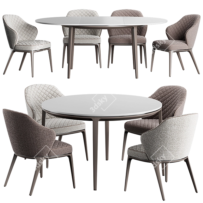 DEAN S Table Chair Set 3D model image 1