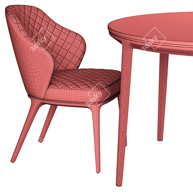 DEAN S Table Chair Set 3D model image 6