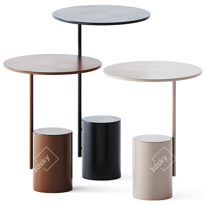 Quinti Sedute Xaxa Metal Coffee Table 3D model image 1