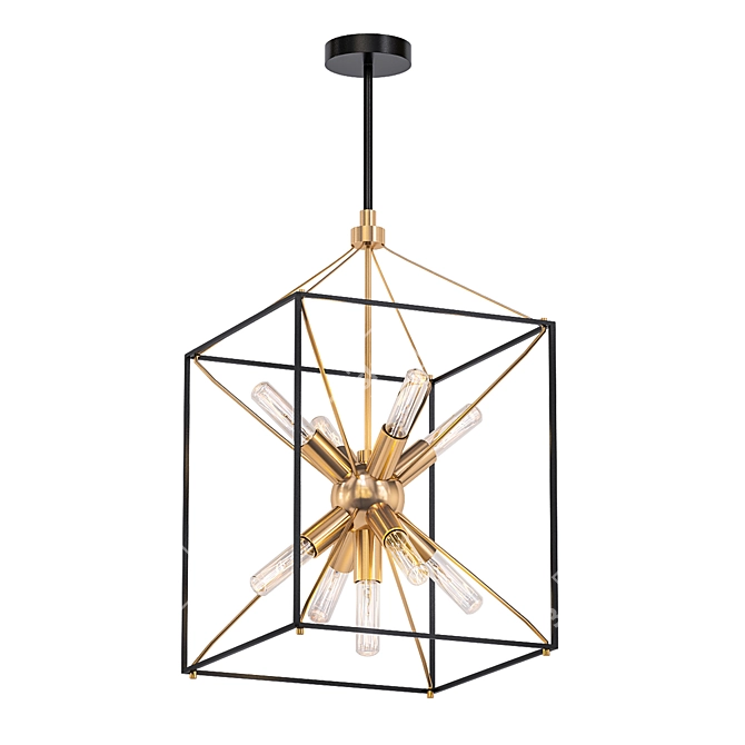 Rustic Elegance: Artika Clyde Farmhouse Chandelier 3D model image 1