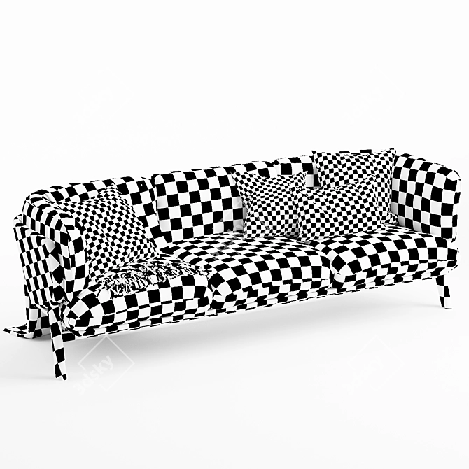 Stanley Luxe 3-Seater Sofa 3D model image 7