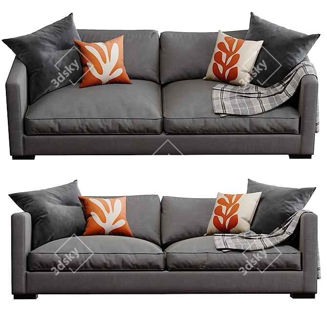 Elegant BELMON Sofas 3D model image 2