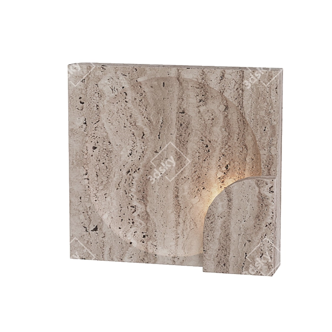 Stone Block Sconce Lamp 3D model image 1