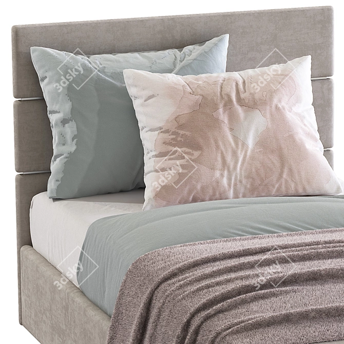 Fendi 2 Bed: Elegant and Stylish 3D model image 6