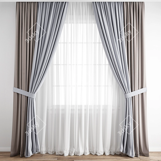 Polygonal Curtain Model 3D model image 1