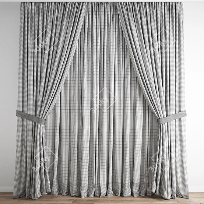 Polygonal Curtain Model 3D model image 4