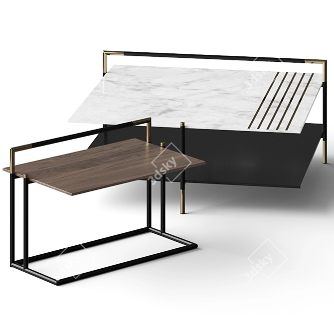 Elegant Frigerio Kevin Coffee Tables 3D model image 1