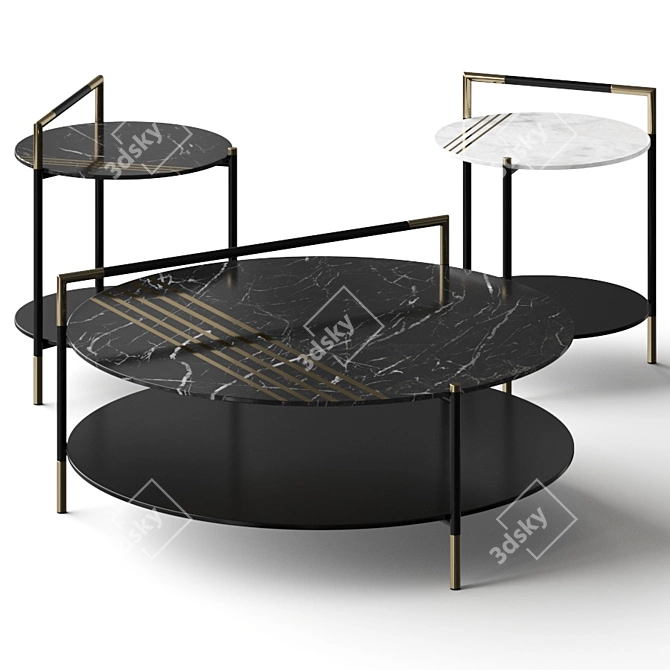 Stylish Frigerio Kevin Coffee Tables 3D model image 1