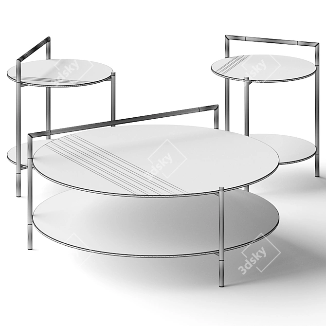 Stylish Frigerio Kevin Coffee Tables 3D model image 2