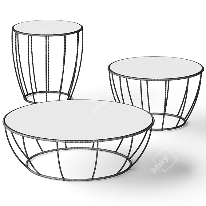 Sleek Amburgo Coffee Tables: Versatile Sizes & Stunning Render 3D model image 2