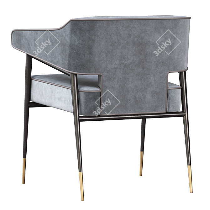 Elegant Derome Dining Arm Chair 3D model image 3