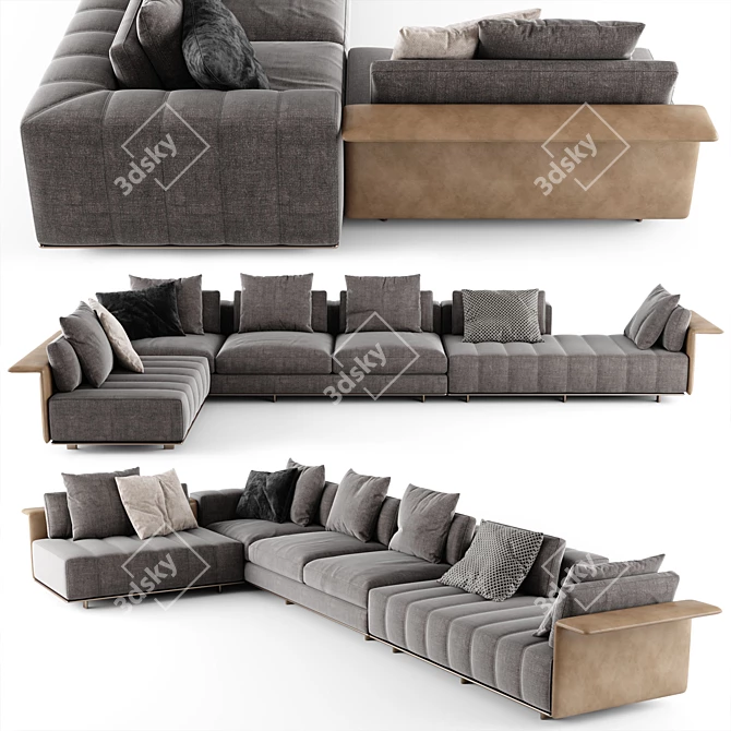 Ultra-Soft Freemnan Duvet Sofa 3D model image 1
