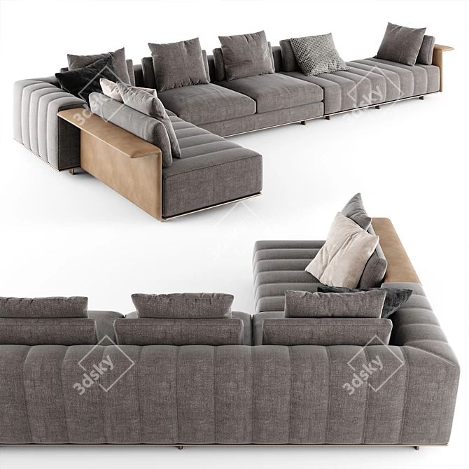 Ultra-Soft Freemnan Duvet Sofa 3D model image 2