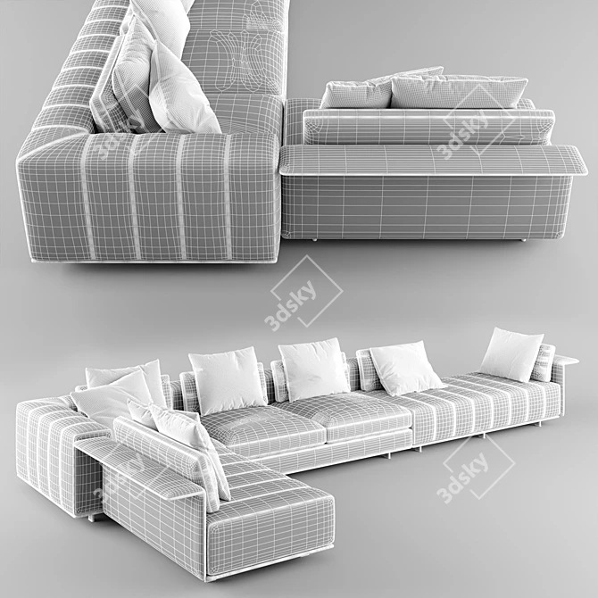 Ultra-Soft Freemnan Duvet Sofa 3D model image 7