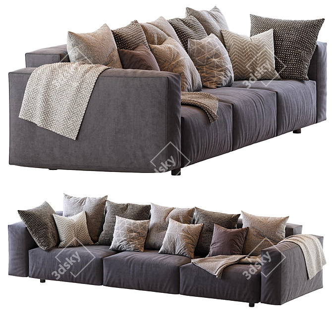 Hills 2013 Sofa: Stylish Comfort for Your Space 3D model image 2