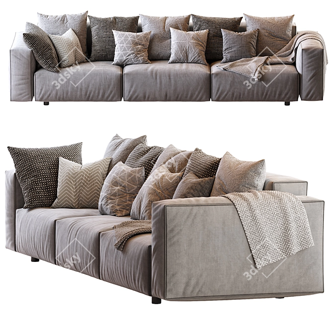 Hills 2013 Sofa: Stylish Comfort for Your Space 3D model image 3