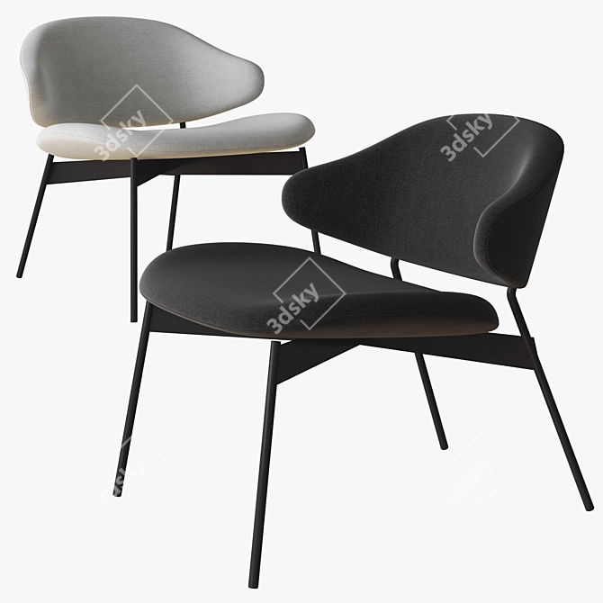 Luz Lounge Chair: Modern Elegance 3D model image 2