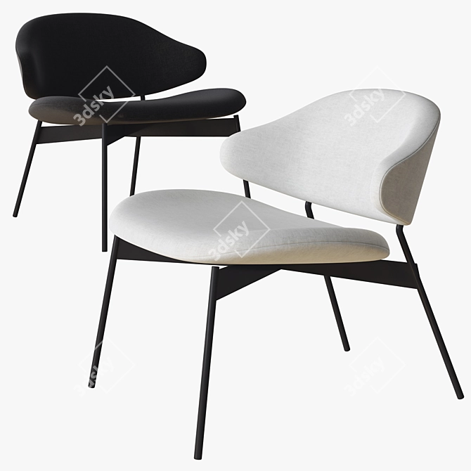 Luz Lounge Chair: Modern Elegance 3D model image 3