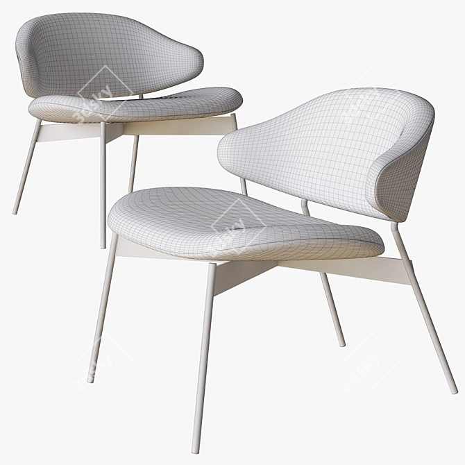 Luz Lounge Chair: Modern Elegance 3D model image 4