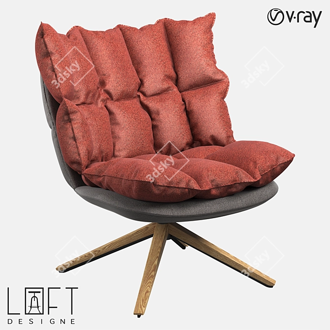 Elegant LoftDesign Armchair - Model 36553 3D model image 1