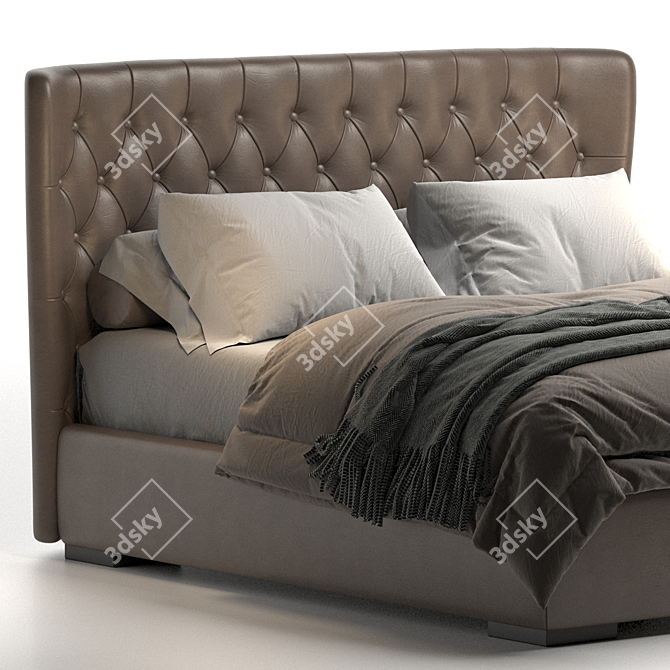 Elegant Lauren Bed - Storage & Style 3D model image 3