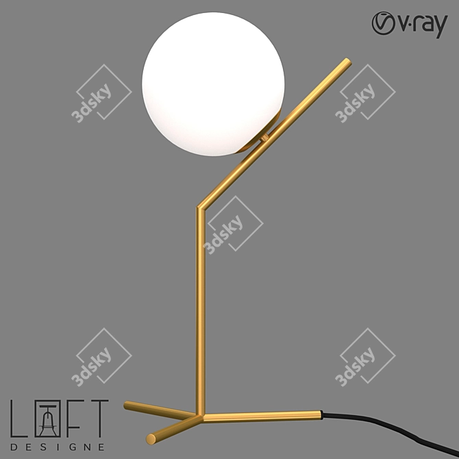 Modern LoftDesign Table Lamp 3D model image 1