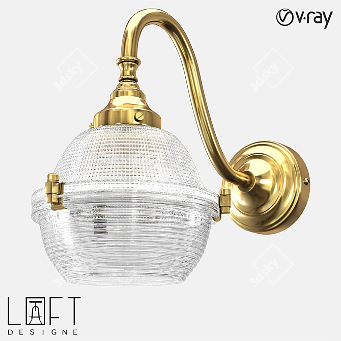 Industrial Wall Lamp LoftDesigne 1257 3D model image 1