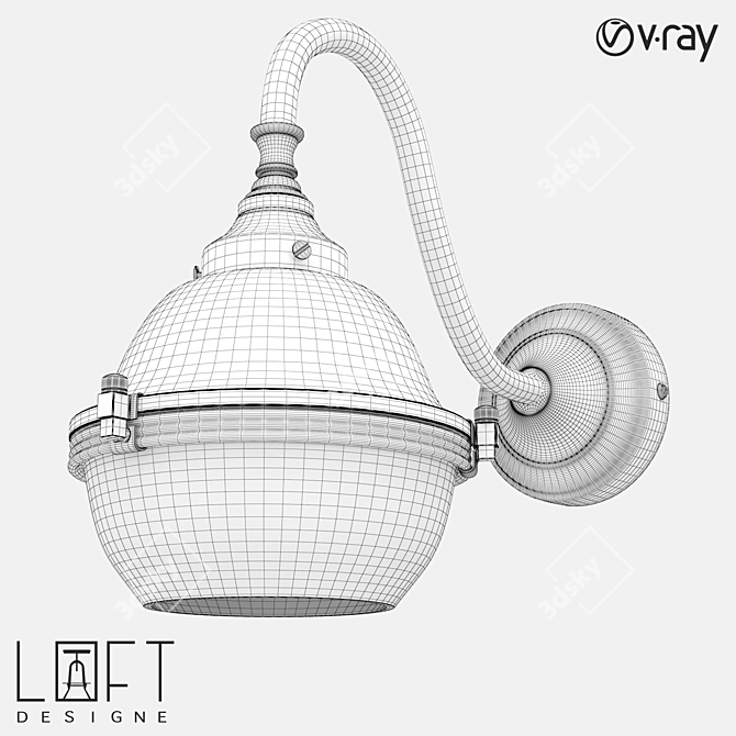 Industrial Wall Lamp LoftDesigne 1257 3D model image 2