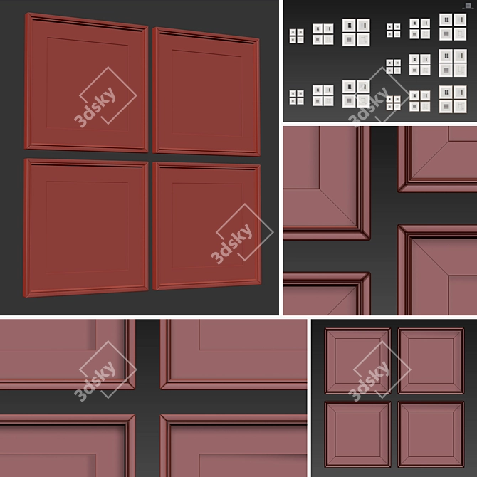 Versatile Collection of 252 Picture Frames 3D model image 6