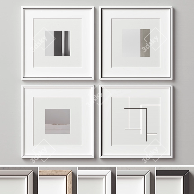 Versatile Collection of 252 Picture Frames 3D model image 7