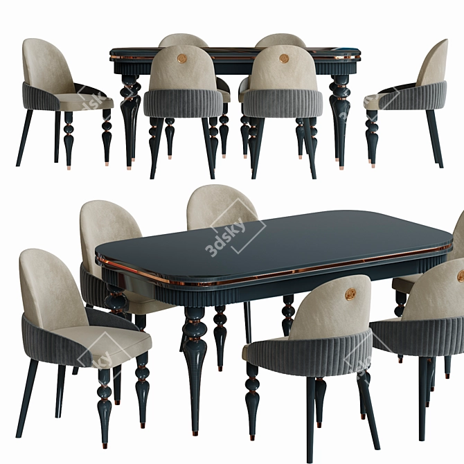 Capella Modern Dining Chair 3D model image 1