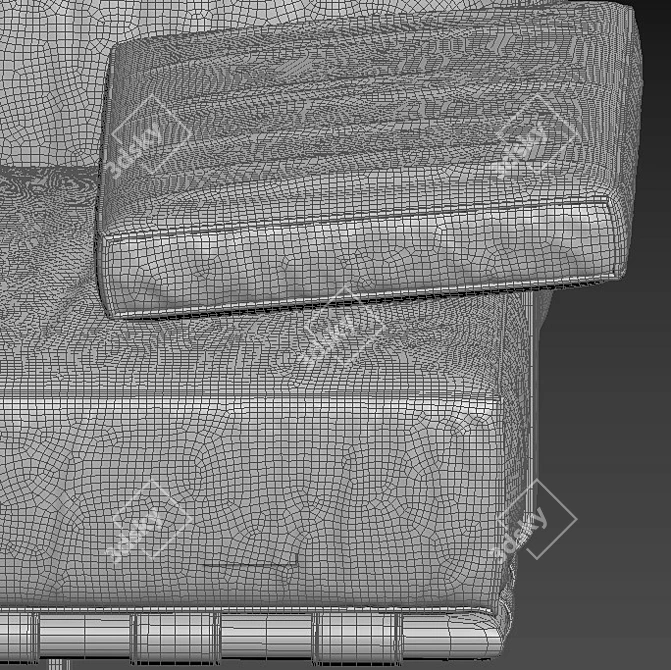 Montparnasse Sofa: Vision of Elegance 3D model image 4