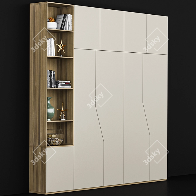 Modern 3m Furniture Shelf 3D model image 2