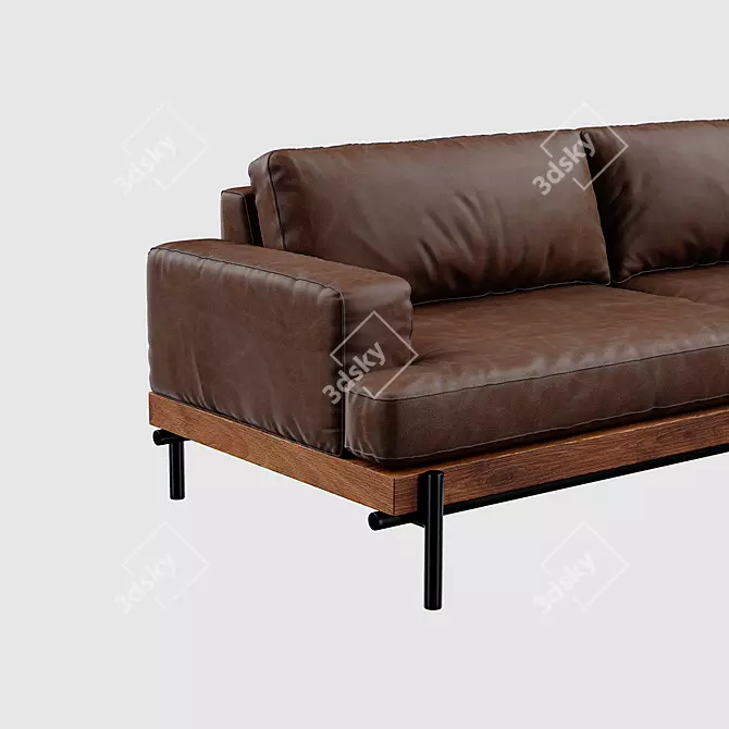 Starinnyy Dvorik Div-701 Premium Leather Sofa 3D model image 3
