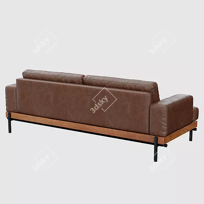 Starinnyy Dvorik Div-701 Premium Leather Sofa 3D model image 4