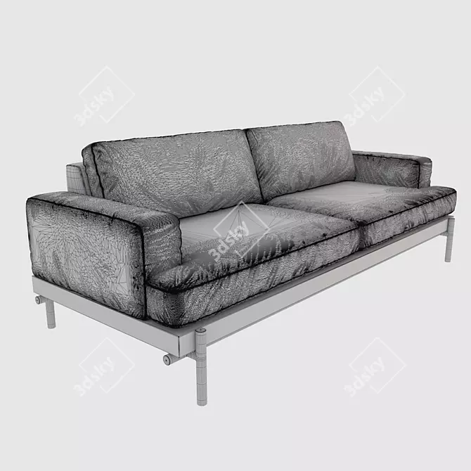 Starinnyy Dvorik Div-701 Premium Leather Sofa 3D model image 5