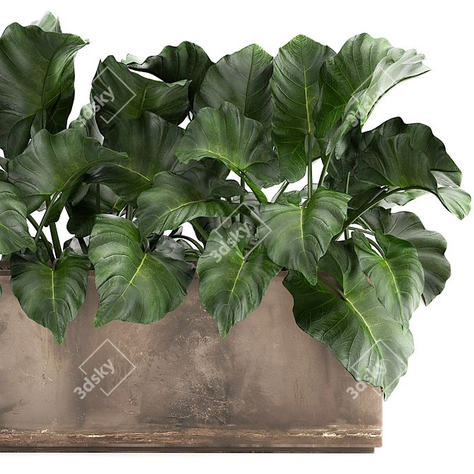 Exotic Metal Planter Collection 3D model image 4