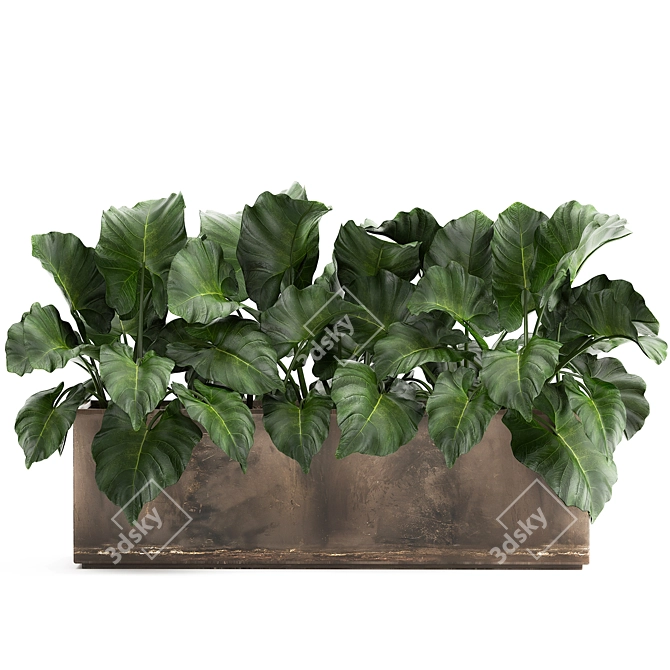 Exotic Metal Planter Collection 3D model image 5