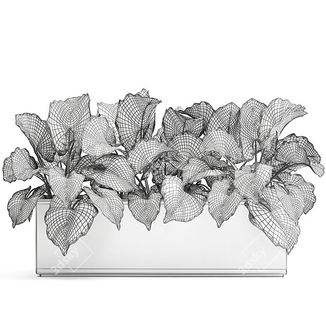 Exotic Metal Planter Collection 3D model image 6