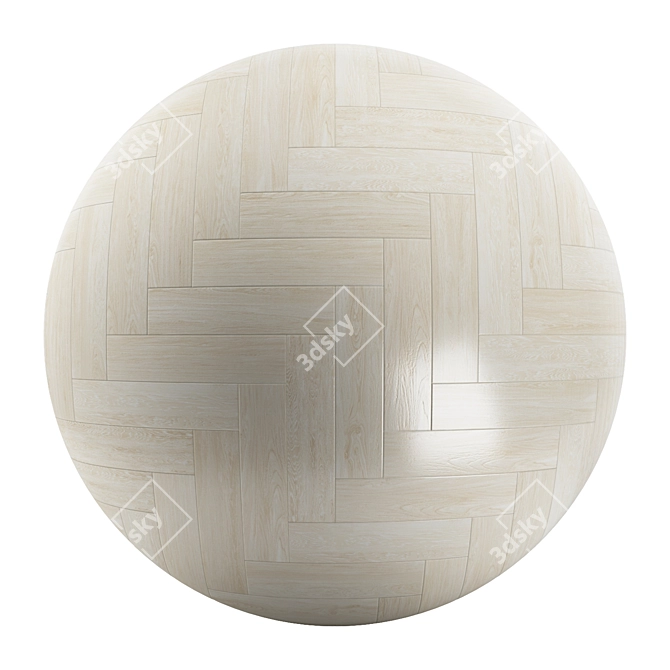 Versatile Parquet Flooring: Standard and Herringbone Patterns 3D model image 2