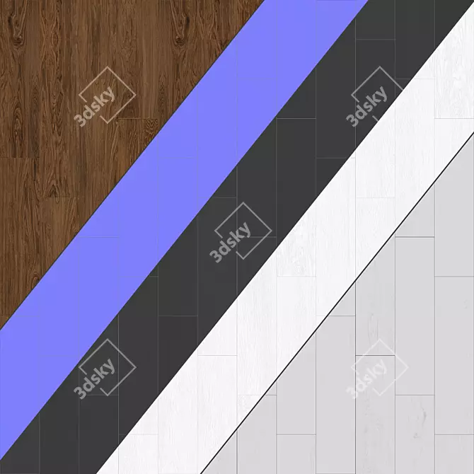 Parquet 94: Standard & Herringbone Patterns, PBR Textures 3D model image 3